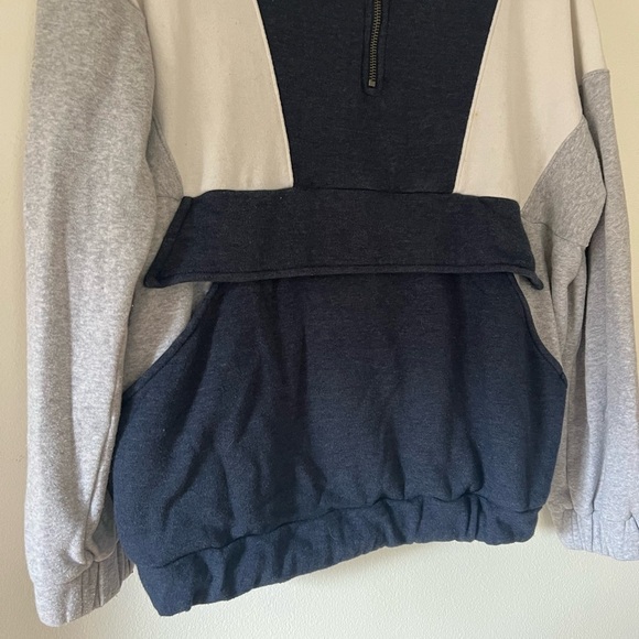 American Eagle Colorblock Quarter Zip Sweatshirt - Women’s Small - Picture 4 of 8